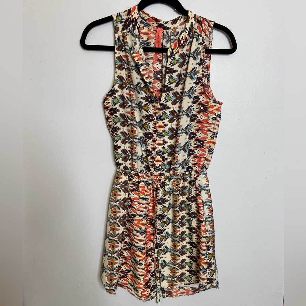 Eight Sixty Last Call For Summer Printed Drawstring Dress Size Small